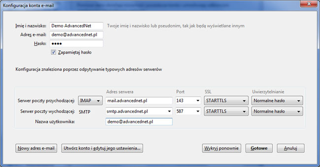 Konfiguracja konta e-mail w Mozilla Thunderbird Konfiguracja konta e-mail w Mozilla Thunderbird